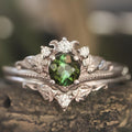 Emerald Goddess Moon Ring