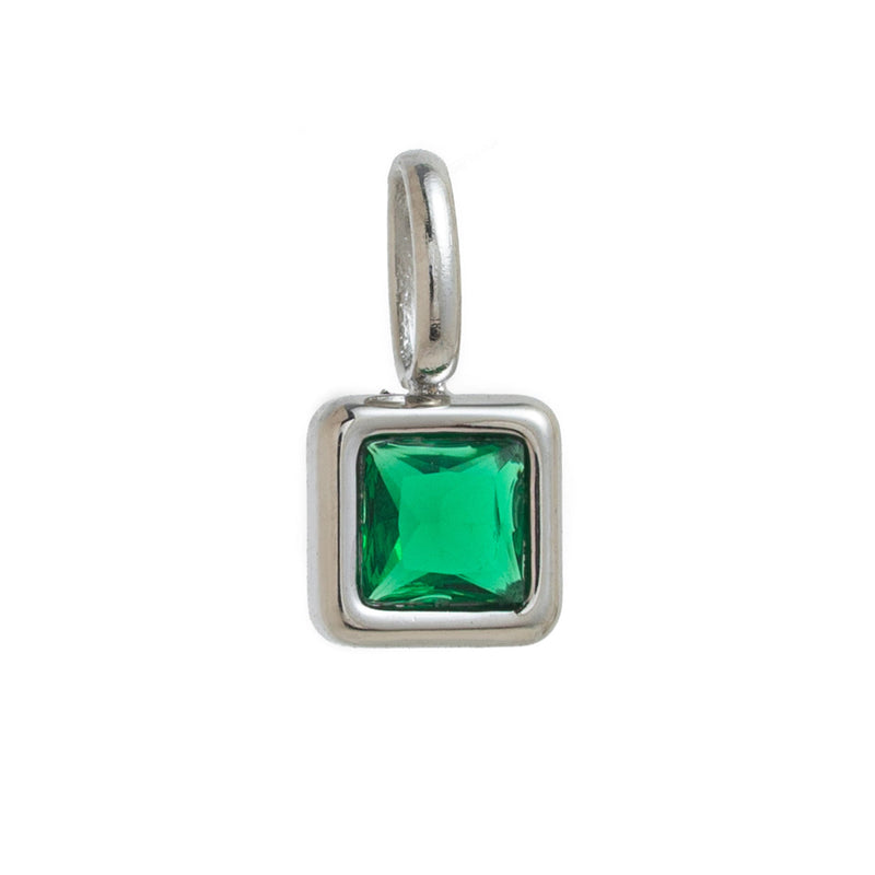 Lotus Birthstone Cube Necklace