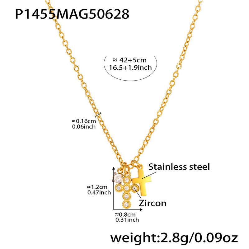 Bryndle Dainty Cross Pendant Necklace