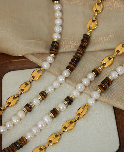 Antonia Tiger Eye Beaded Necklace