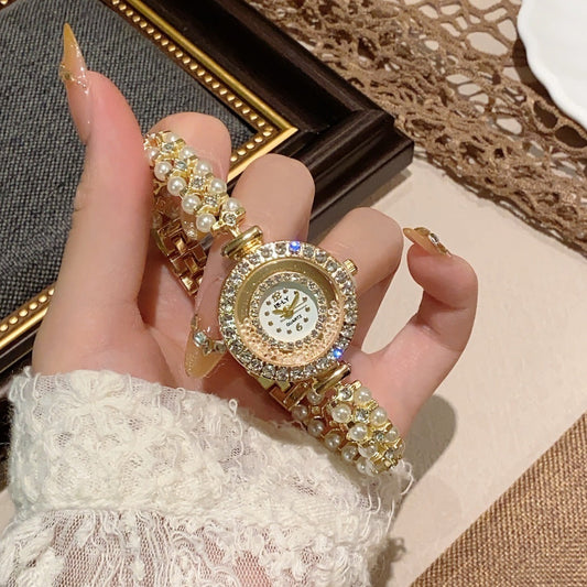 Adilene Pearl Diamond Bracelet Watch