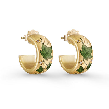 Ariam Botanical Hoop Earrings
