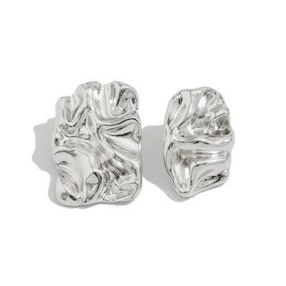 Aliyanna Asymmetric Pleated Earrings