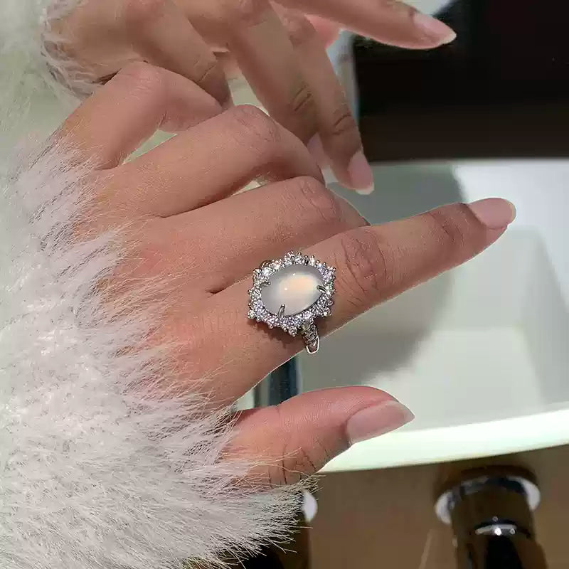 Gemstone Adjustable Cocktail Ring