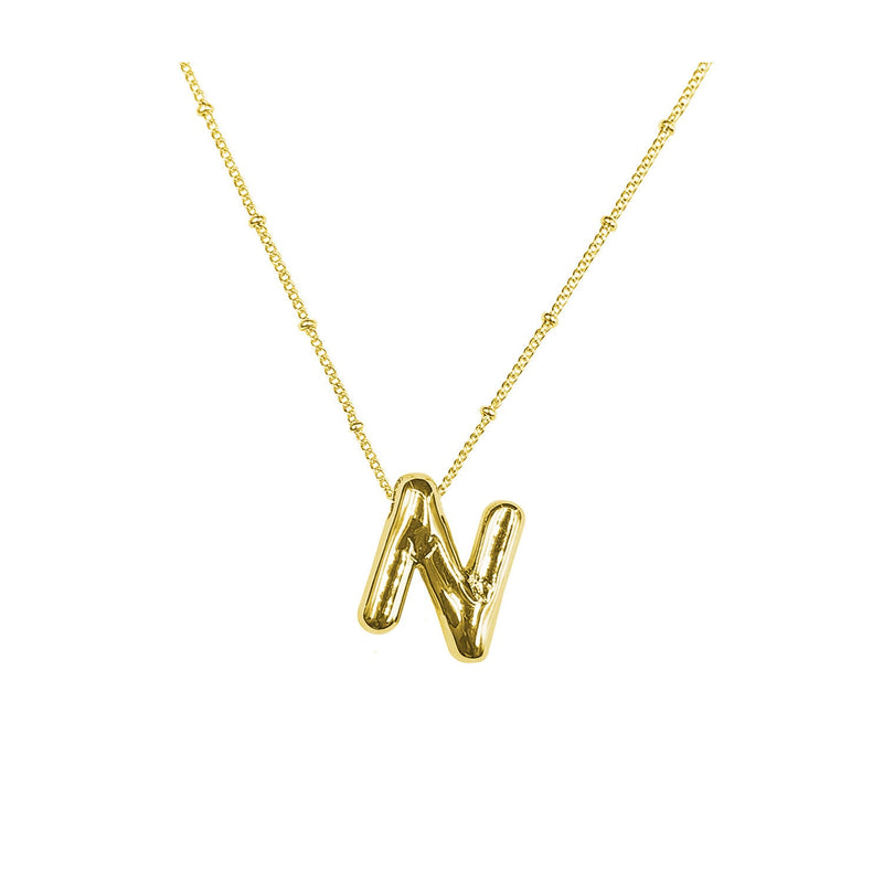 Aiyanah Glossy Bubble Letter Necklace