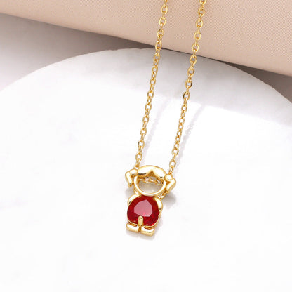 Jackson Zircon Heart Necklace