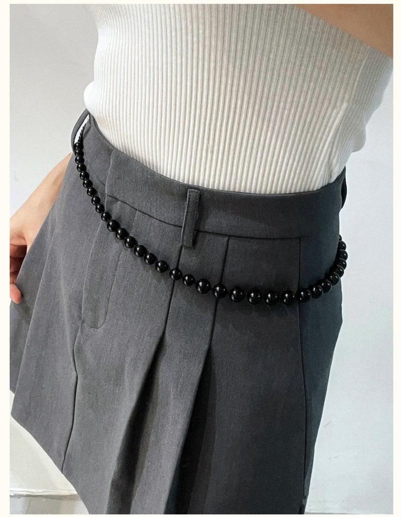 Luna Black Onyx Beaded Necklace