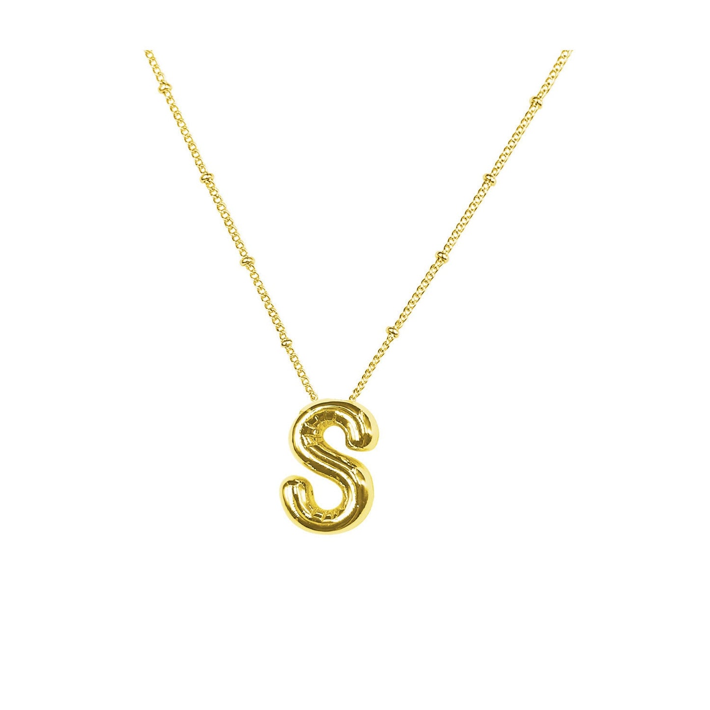 Aiyanah Glossy Bubble Letter Necklace