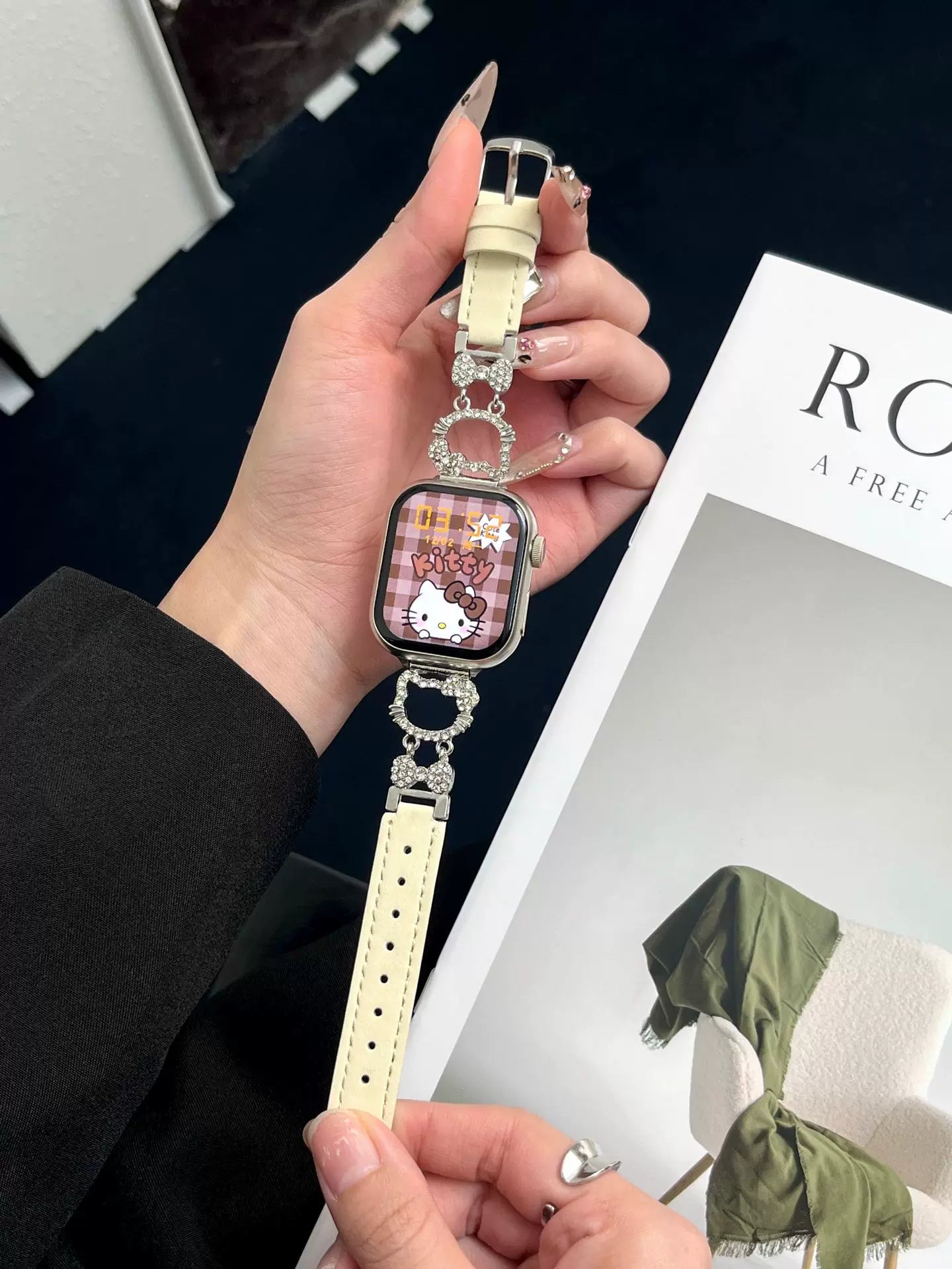 Hello Kitty Embellished Watch Strap