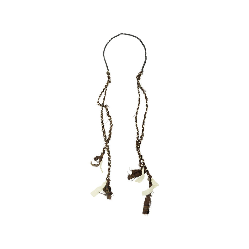 Beaded Twisted Hand-knitted Necklace