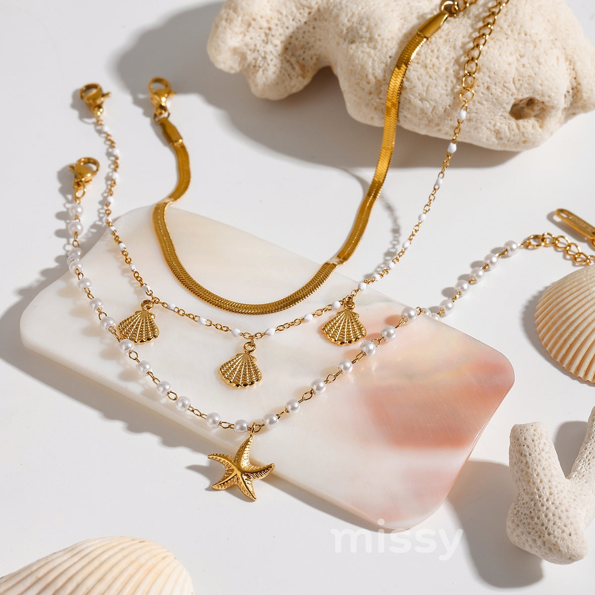 Coastal Charm 3-piece Bracelet Set