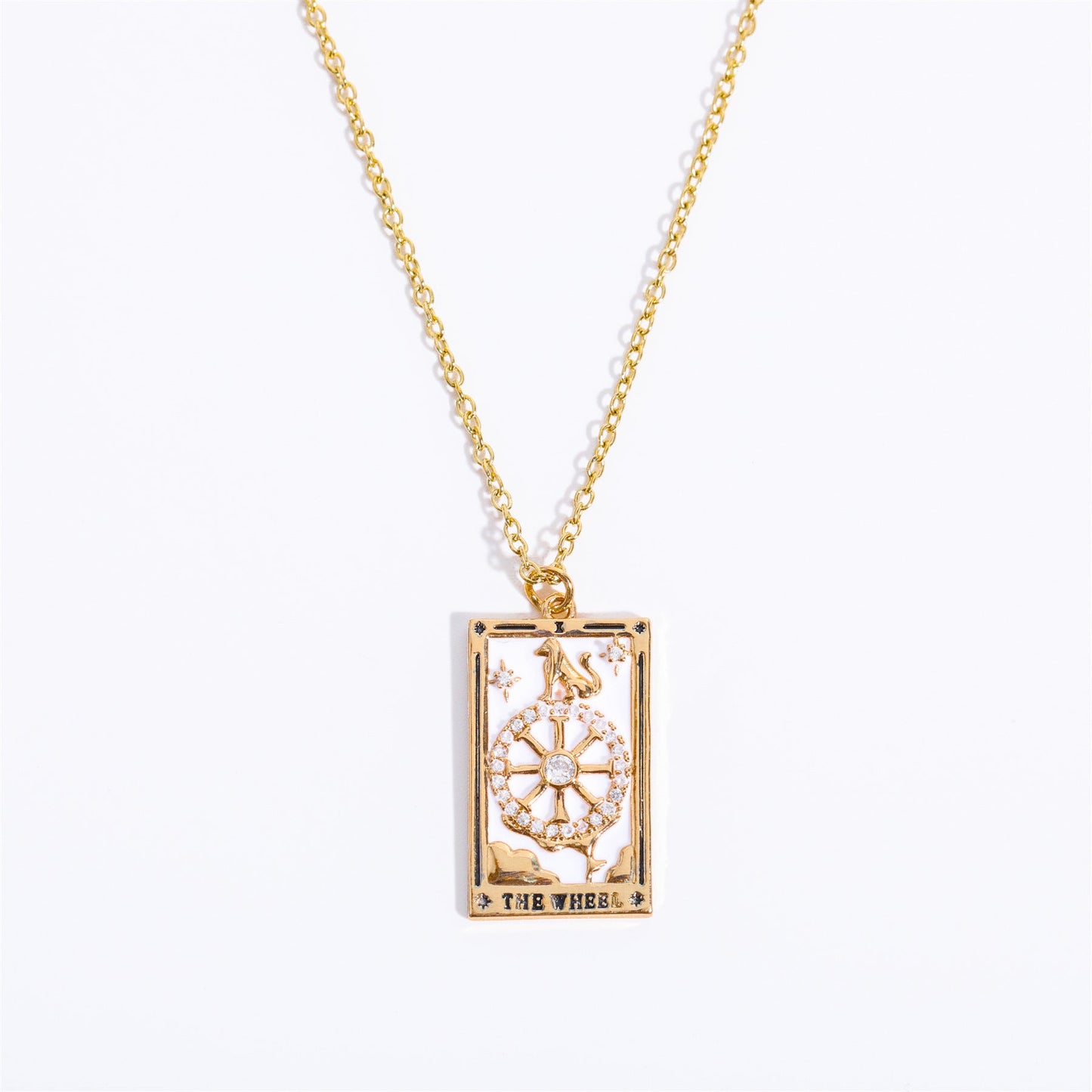 Athena Gilded Tarot Charm Necklace