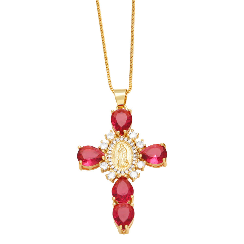 Ianna Madonna Cross Necklace