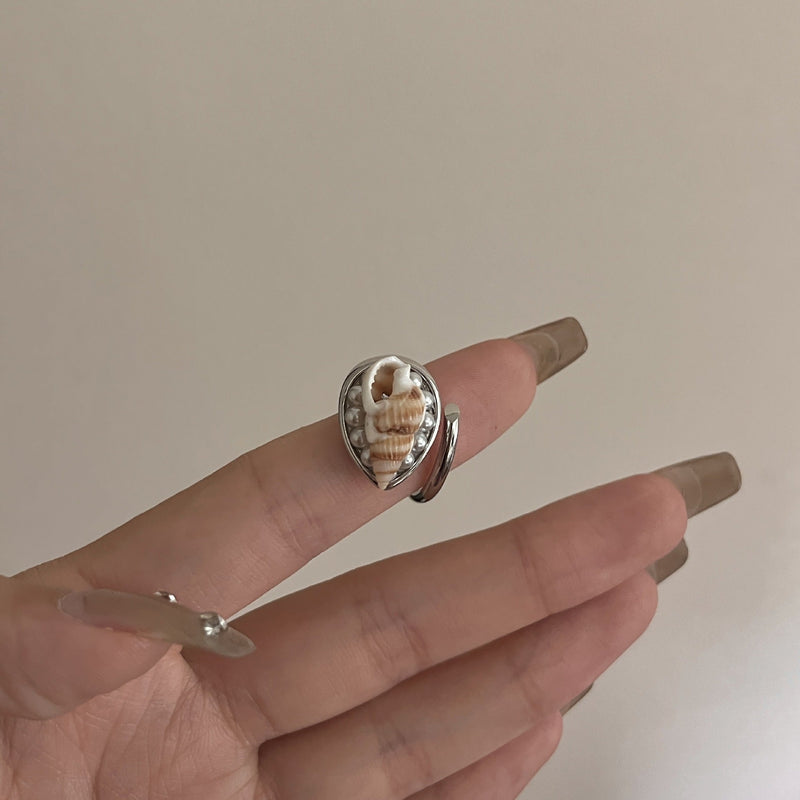 Lawson Stacked Shell Starfish Ring