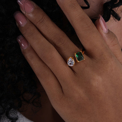 Julieann Geometric Crystal Ring