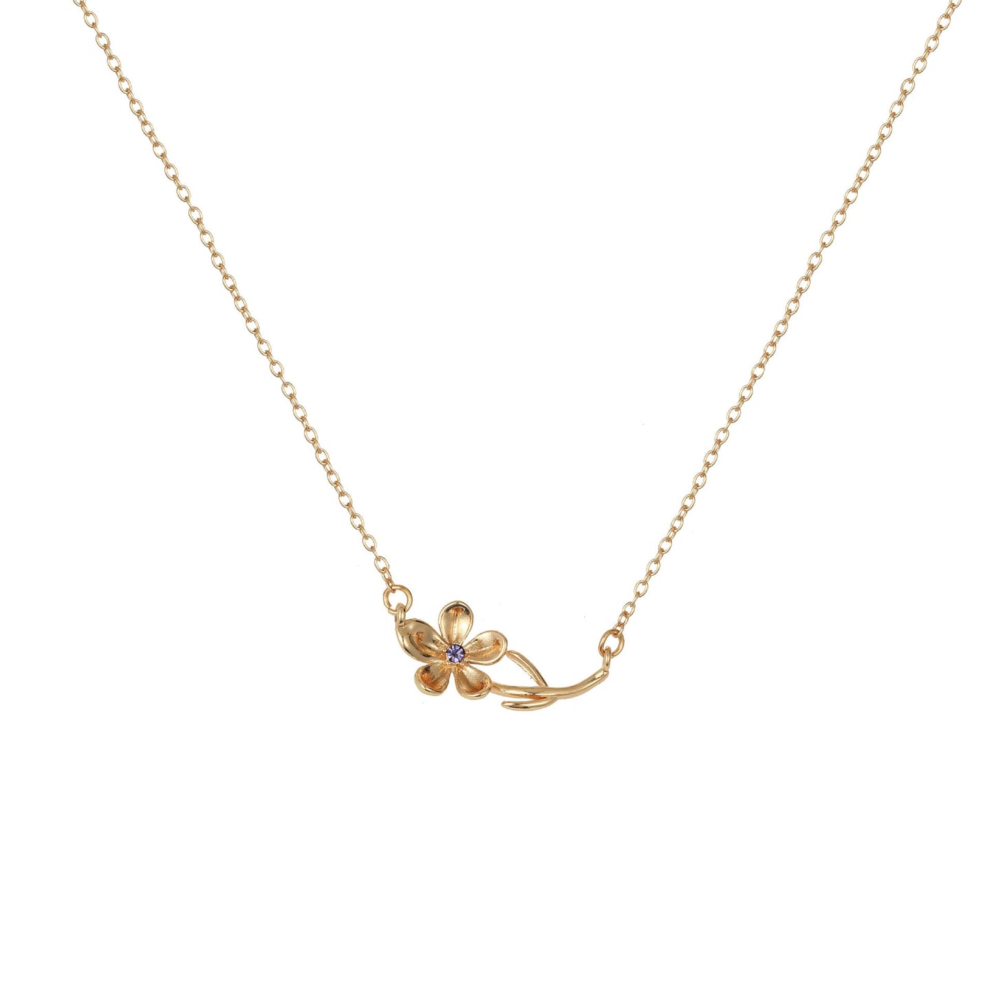 Kaylea Birth Flower Pendant Necklace