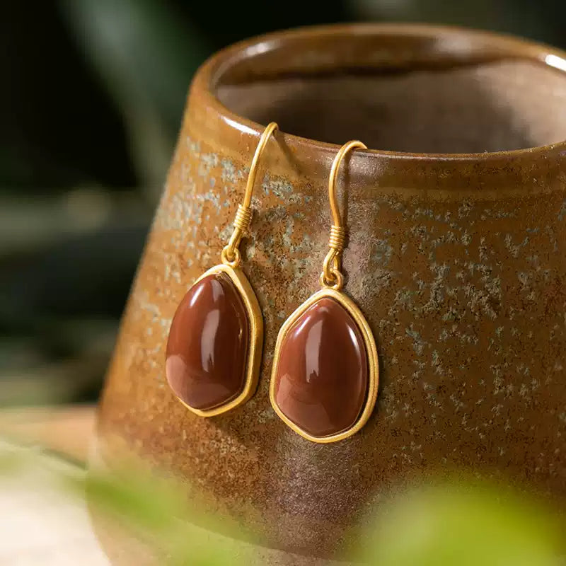 Carnelian Drop Earrings