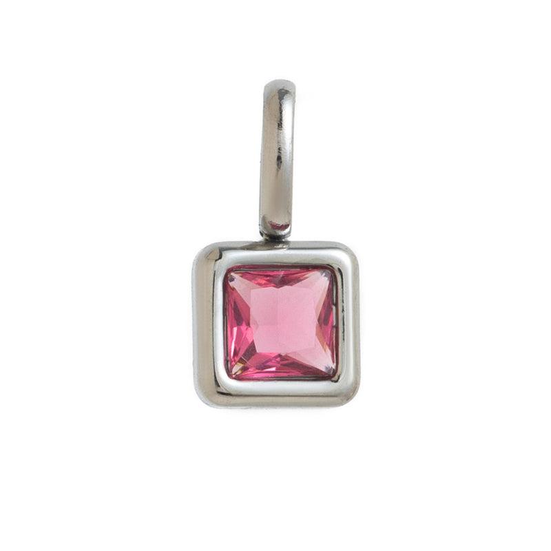 Lotus Birthstone Cube Necklace