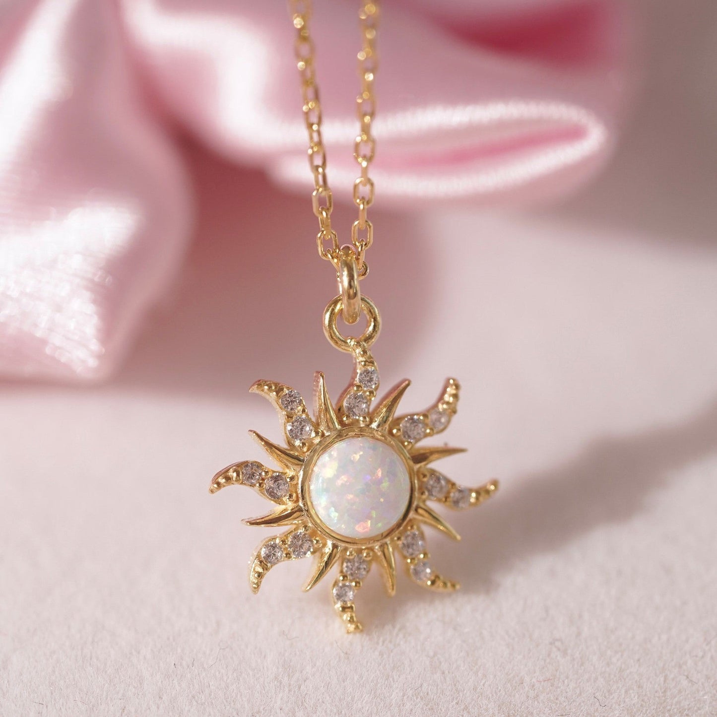 Aariyah Opal Zirconia Pendant Necklace