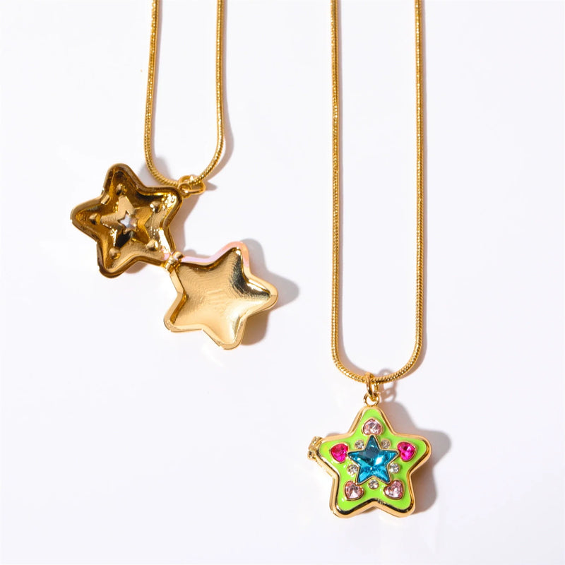 Starlight Heart & Magic Locket Necklace