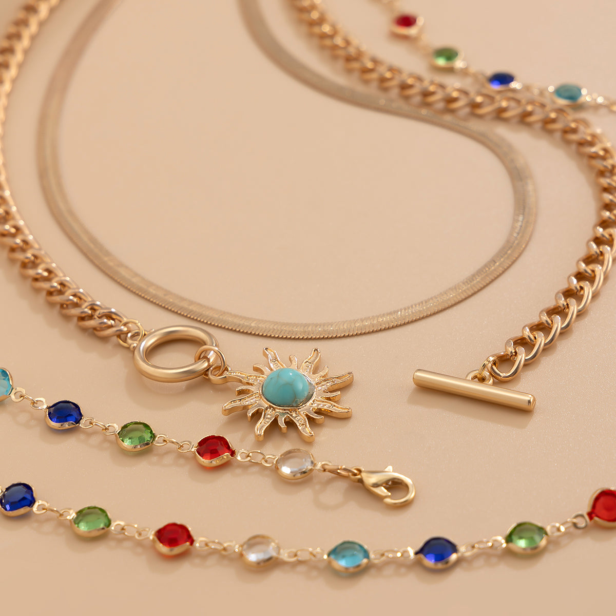 Regina Layered Lariat Necklace Set