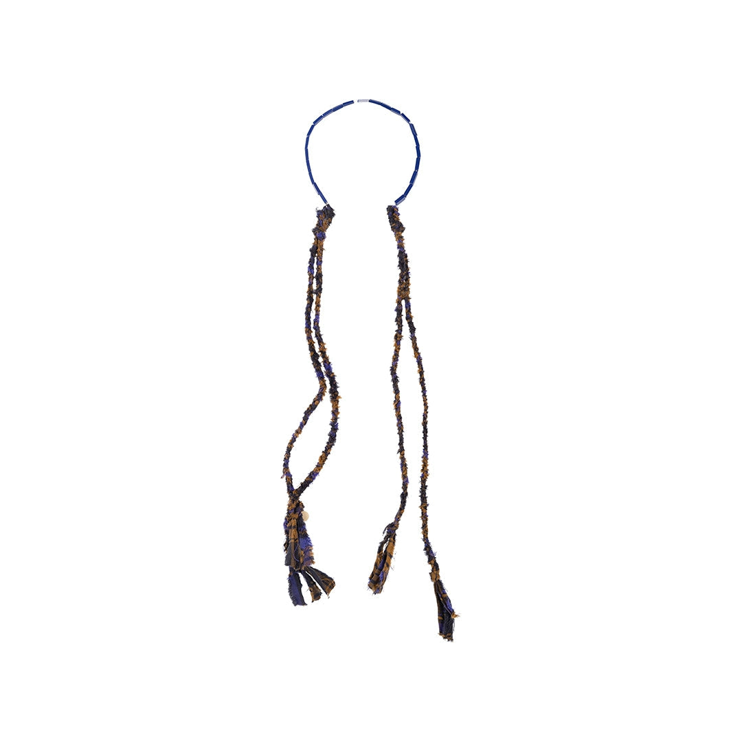 Beaded Twisted Hand-knitted Necklace