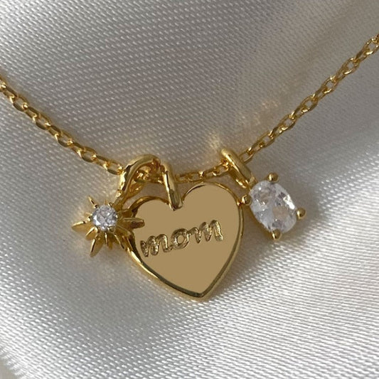 Mom Heart Pendant Necklace
