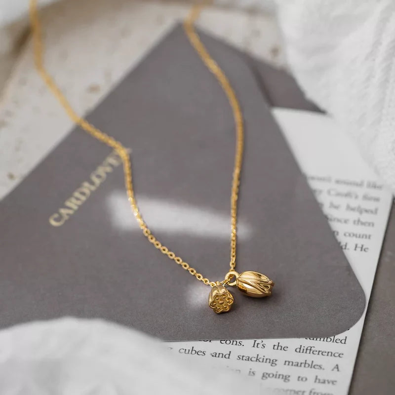 Lotus Pendant Necklace