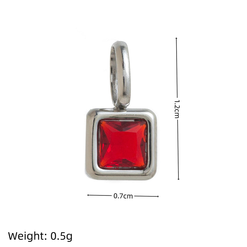 Lotus Birthstone Cube Necklace