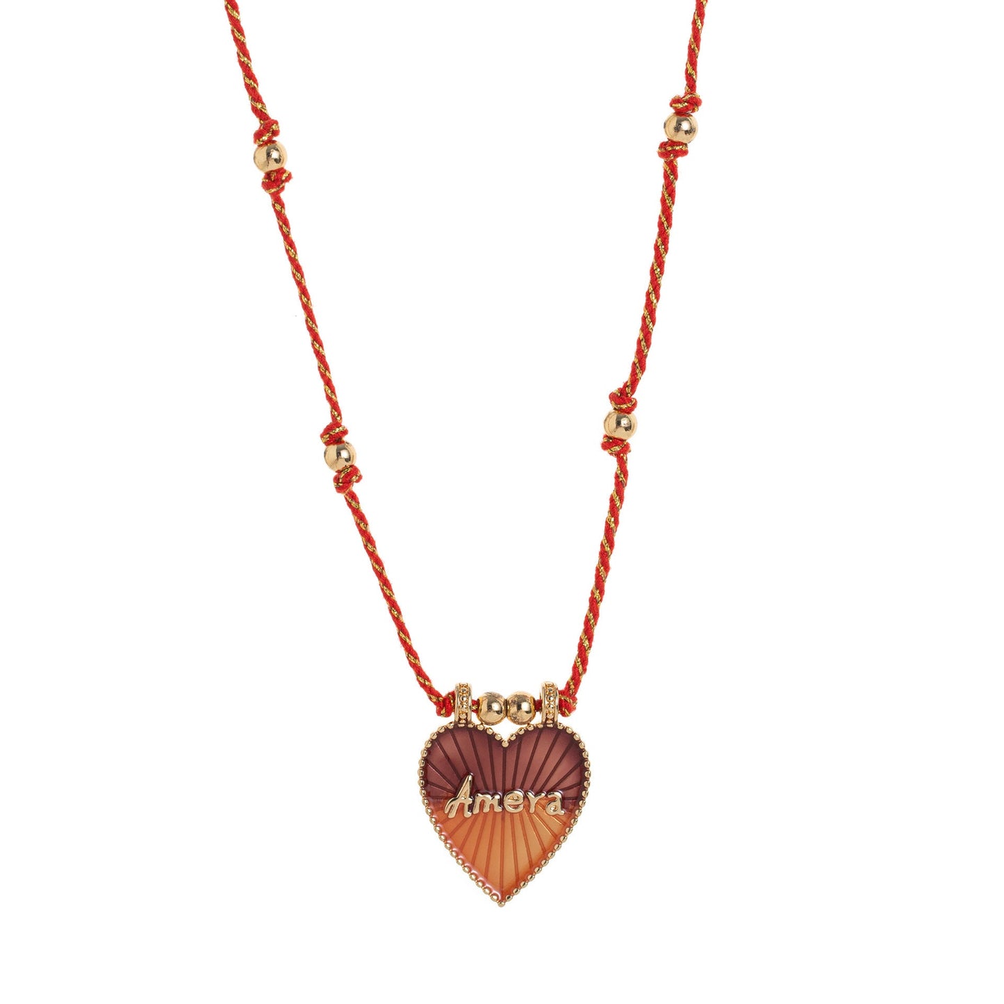 Color Cord Pendant Necklace