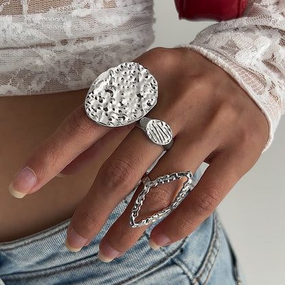 Dezire Folded Geometric Ring Set