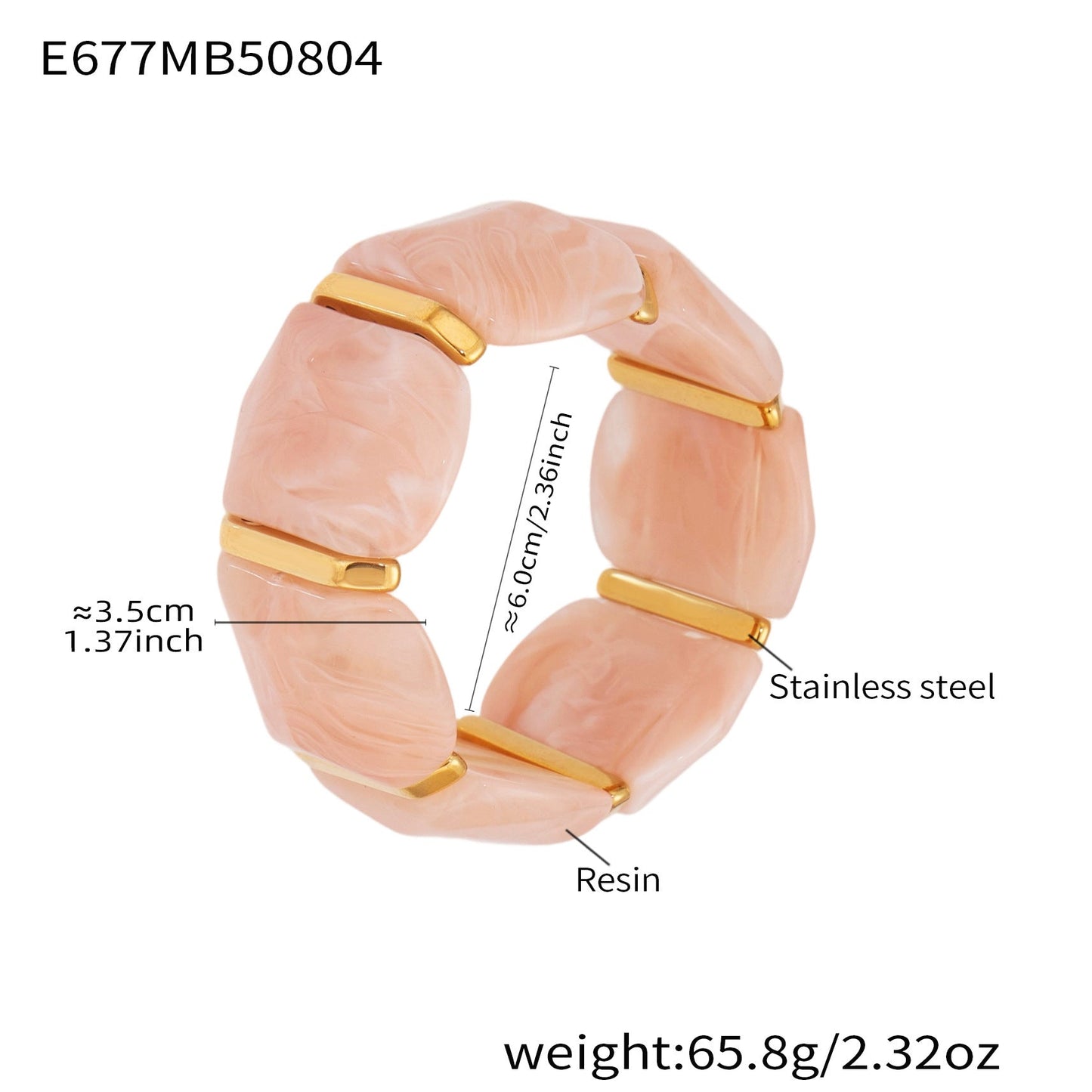 Alianny Irregular Resin Bracelet