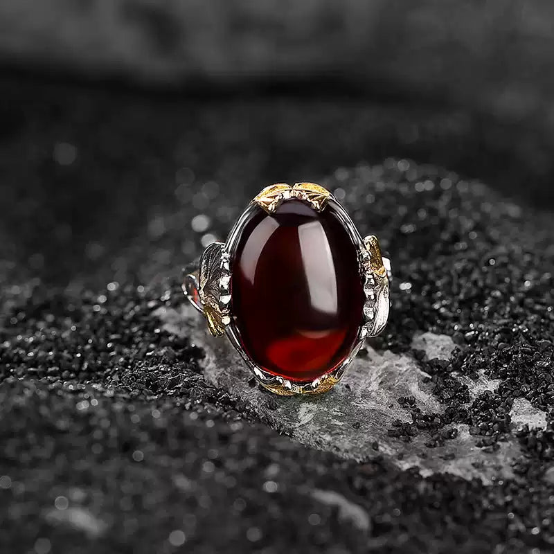 Millie Garnet Embellished Statement Ring
