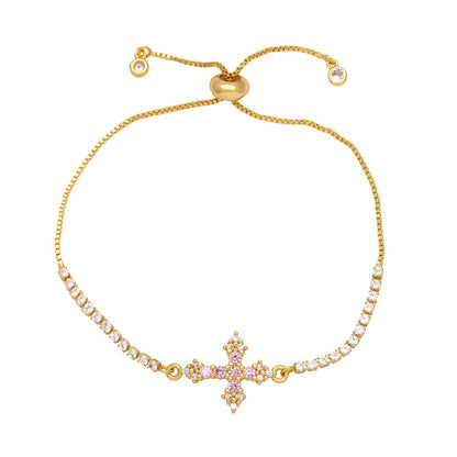 Eleonor Zircon Cross Bracelet