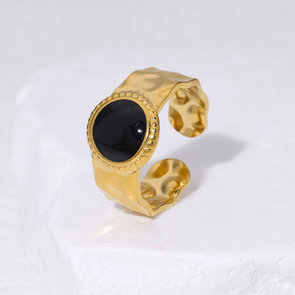 Neila Gold-plated Chunky Enamel Ring