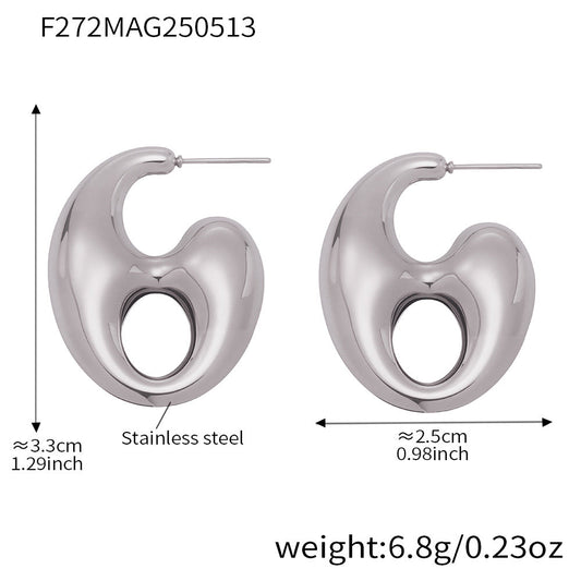 Lorelei Polished Coffee Bean Earrings