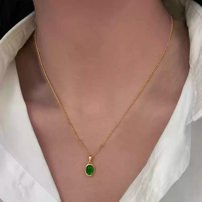 Chrysoprase Stone Beaded Necklace Set