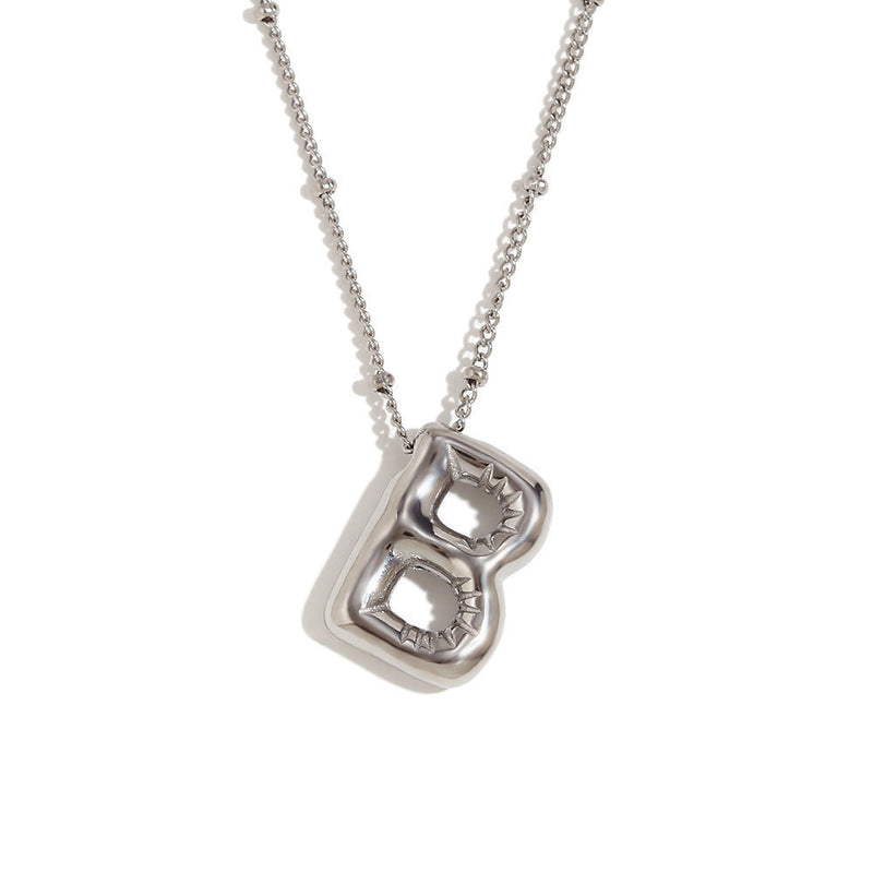 Aiyanah Glossy Bubble Letter Necklace