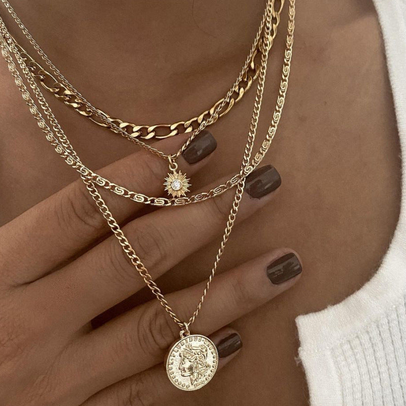 Mayte Layered Medallion Necklace