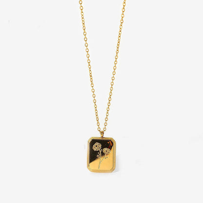 Briel Birth Flower Pendant Necklace
