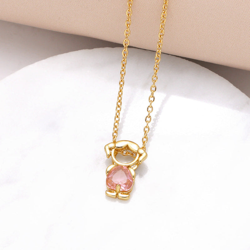 Jackson Zircon Heart Necklace