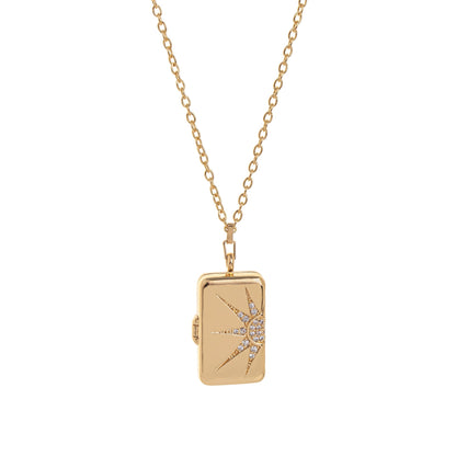 Butterfly Shell Locket Necklace