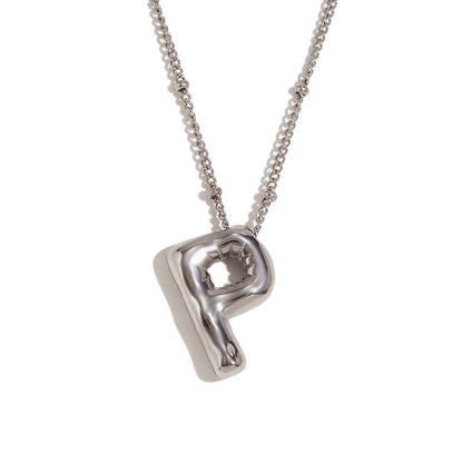 Aiyanah Glossy Bubble Letter Necklace