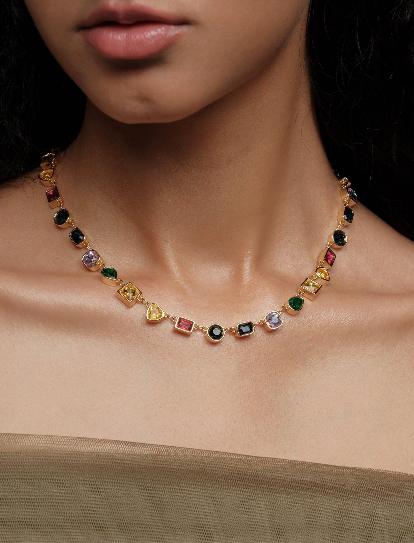 Jiana Multicolor Gemstone Necklace