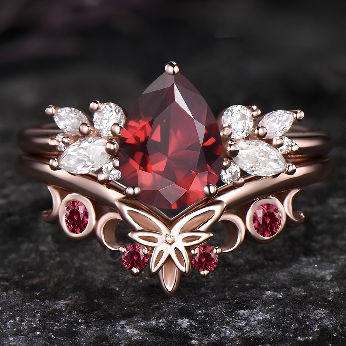 Crimson Moonrise Witch’s Ring
