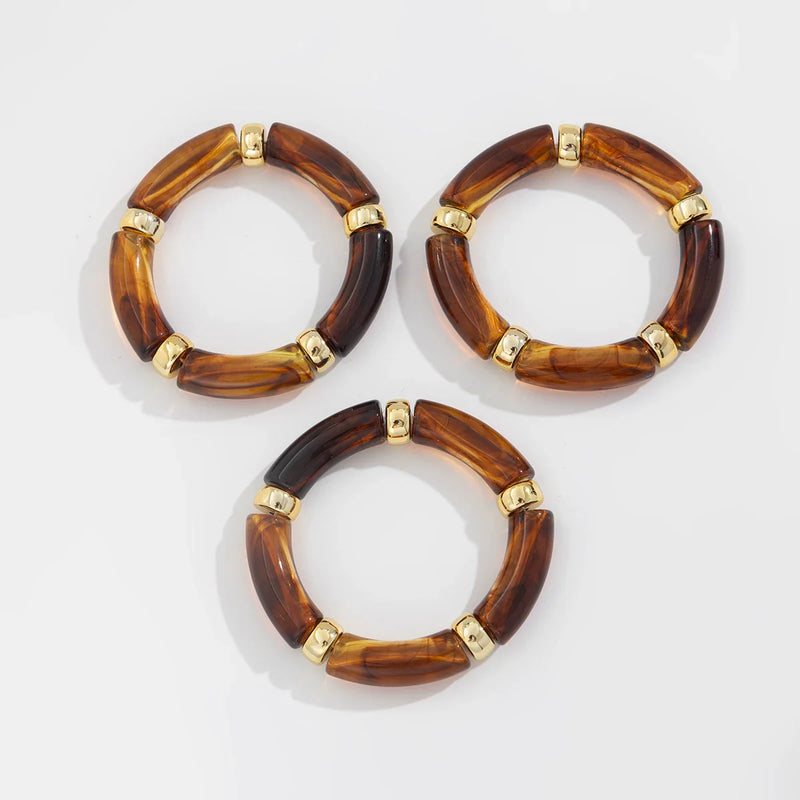 Curved Tube Bracelet Set