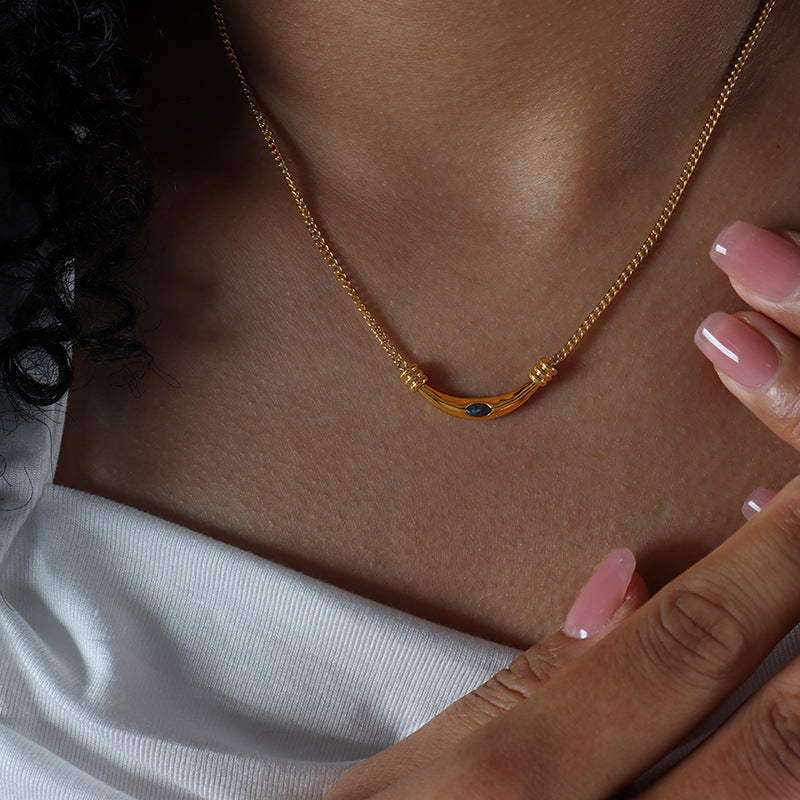 Stephany Gemstone Pendant Necklace