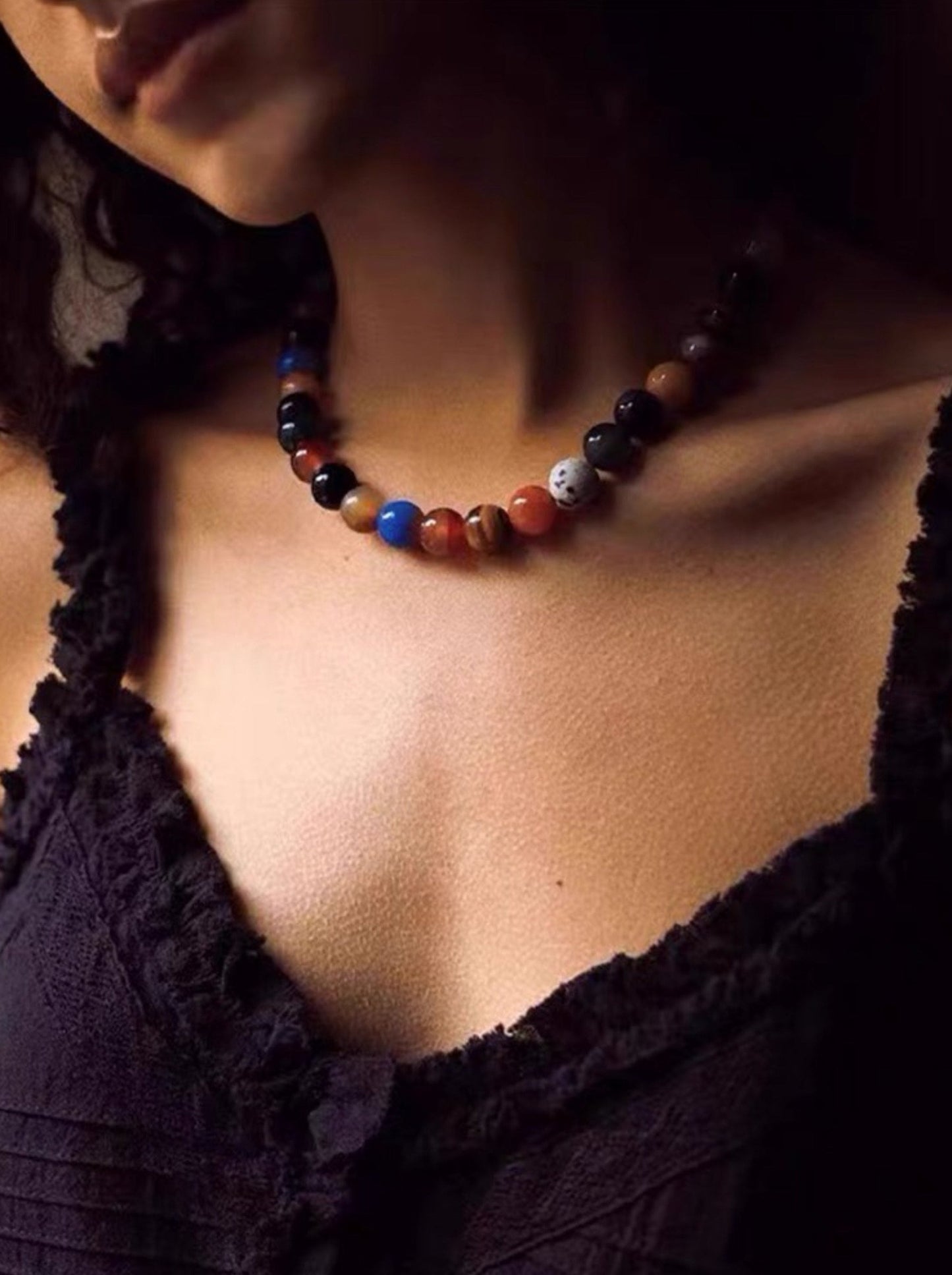 Colorful Gemstone Bead Necklace
