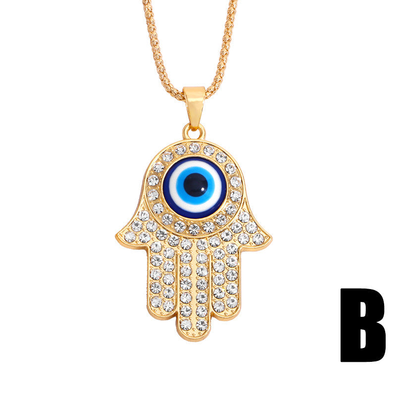 Baylee Hamsa Evil Eye Necklace