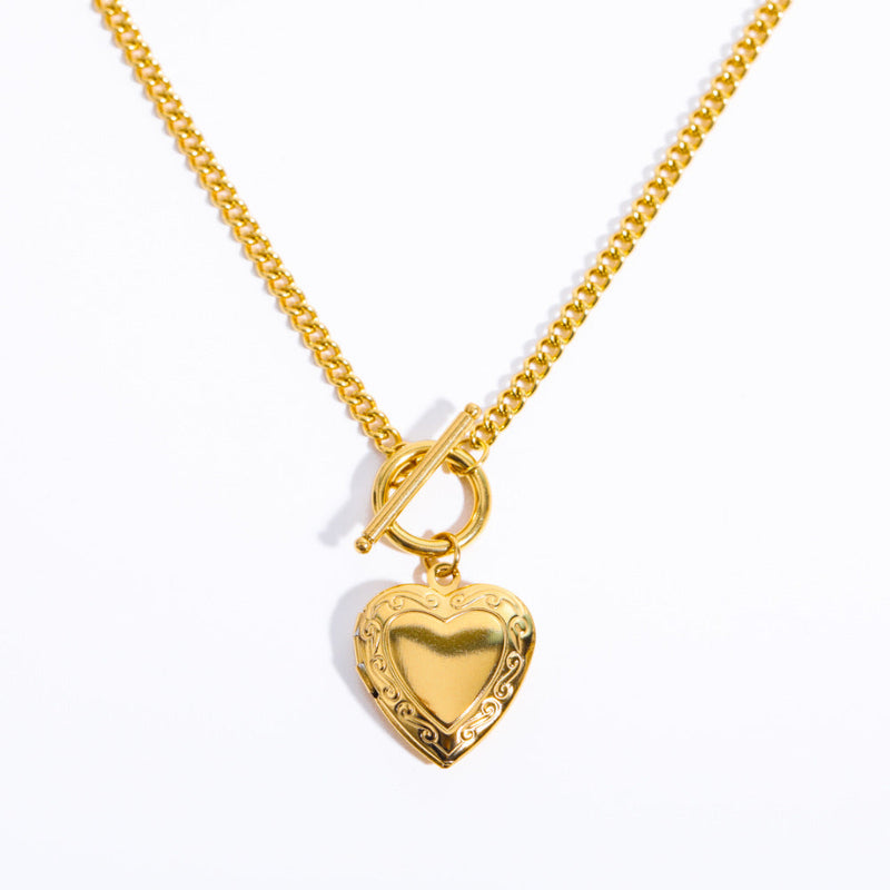 Butterfly Shell Locket Necklace